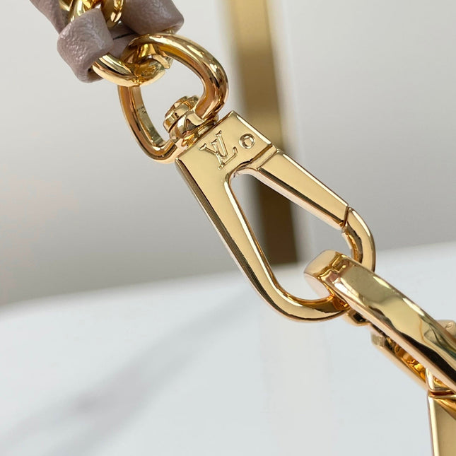 DAUPHINE MINI 20 IN MEDIUM BROWN EPI GRAINED CALFSKIN GOLD HARDWARE