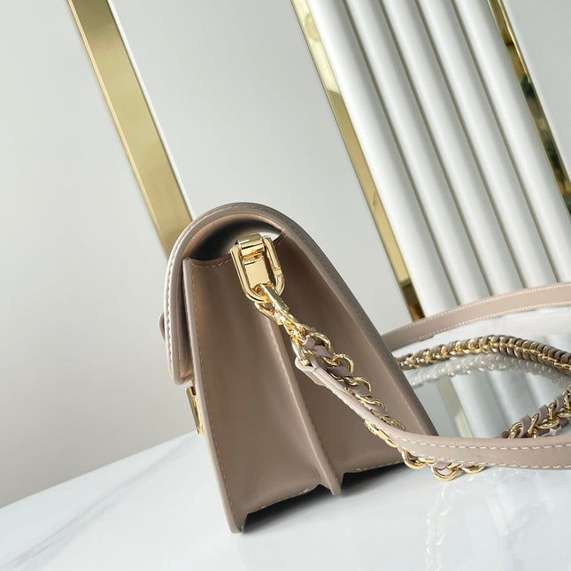 DAUPHINE MINI 20 IN MEDIUM BROWN EPI GRAINED CALFSKIN GOLD HARDWARE