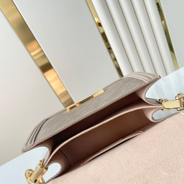 DAUPHINE MINI 20 IN MEDIUM BROWN EPI GRAINED CALFSKIN GOLD HARDWARE