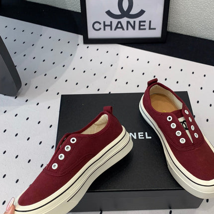 LACELESS SNEAKERS PLATFORM IN ROSEWOOD CANVAS