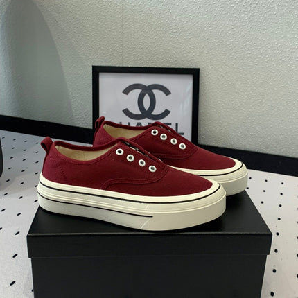 LACELESS SNEAKERS PLATFORM IN ROSEWOOD CANVAS
