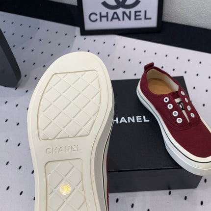 LACELESS SNEAKERS PLATFORM IN ROSEWOOD CANVAS