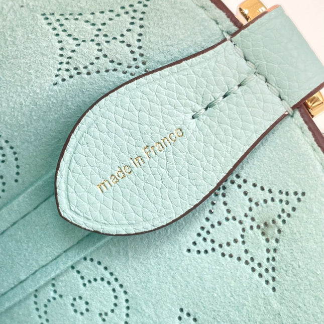 BLOSSOM PM 20 IN SKY BLUE MONOGRAM PERFORATED CALFSKIN