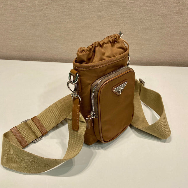 PHONE BAG 18 IN SEPIA BROWN RE-NYLON