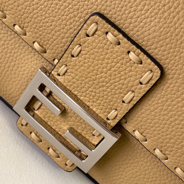 Fend Baguette 27 Bag Light Brown Calfskin Shw