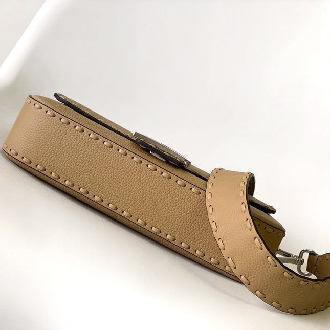 Fend Baguette 27 Bag Light Brown Calfskin Shw
