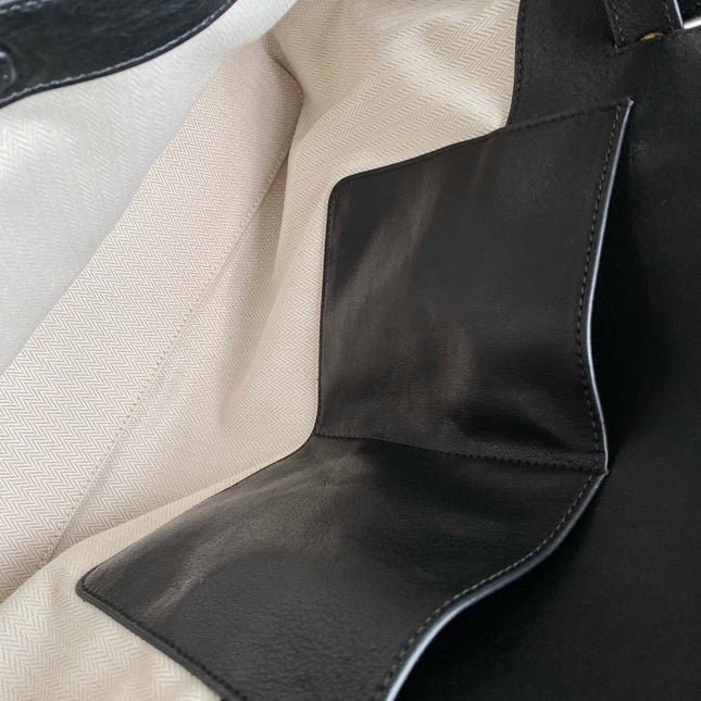 LARGE HANDBAG 40 IN BLACK CALFSKIN