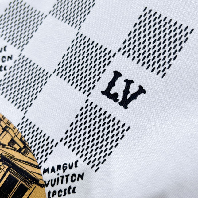 LV T-SHIRT IN WHITE COTTON EIFFEL TOWER PRINT 238804