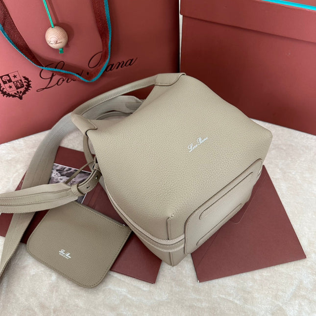 SMALL 21 BALE BAG IN KHAKI BROWN GRAINED CALFSKIN