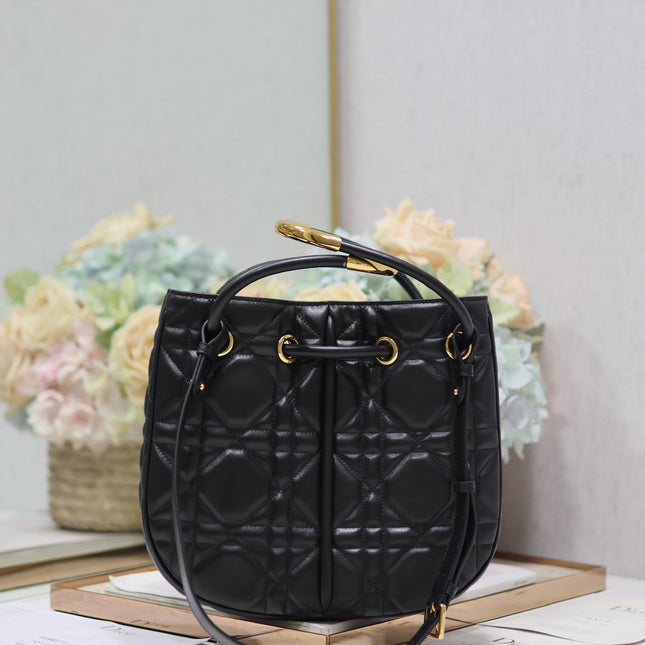 MINI 27 NOLITA BAG IN BLACK MACROCANNAGE CALFSKIN