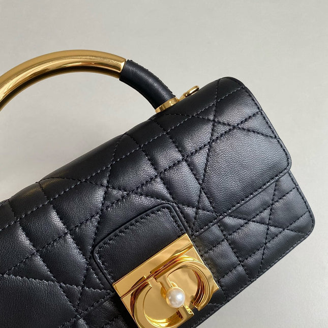 MINI ANGE 20 BAG IN BLACK CALFSKIN