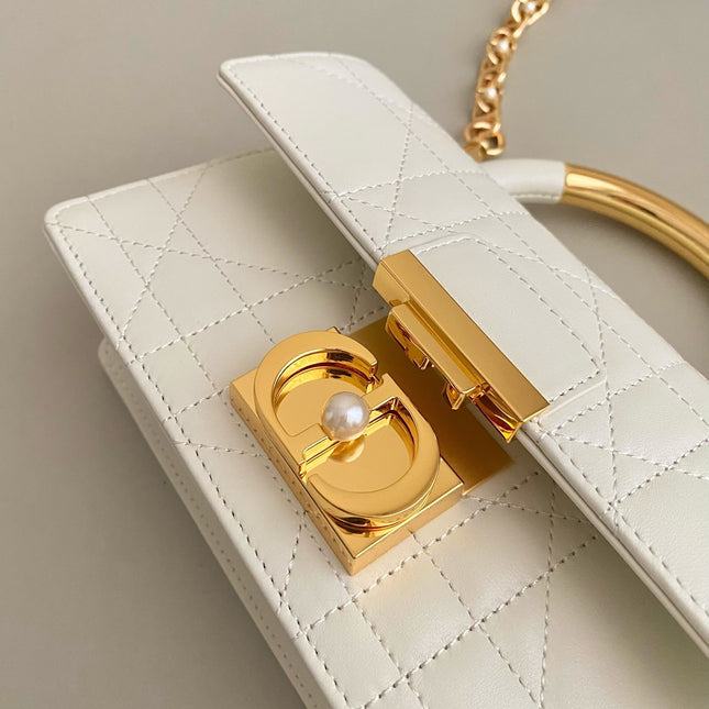 MINI ANGE 20 BAG IN WHITE CALFSKIN