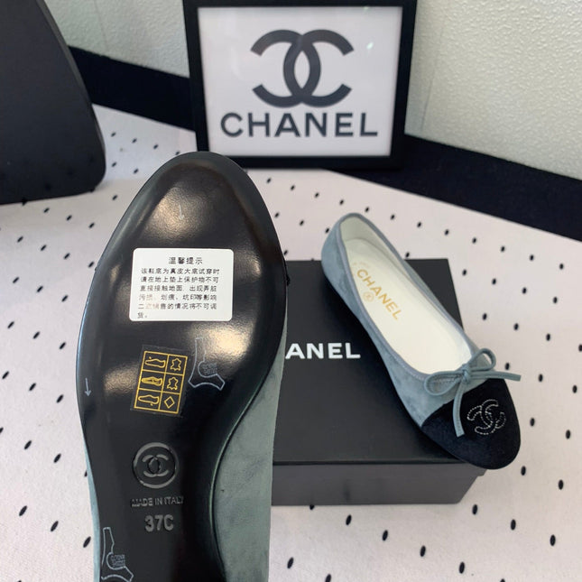 BALLET FLAT ICEBERG BLUE MIX BLACK VELVET