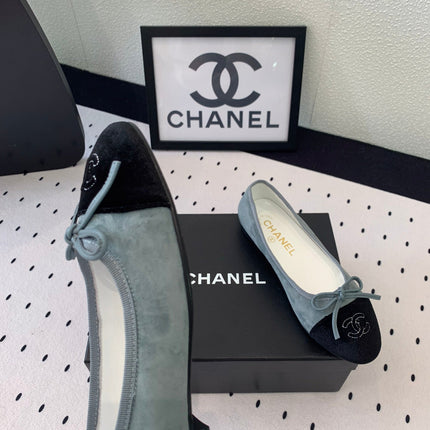 BALLET FLAT ICEBERG BLUE MIX BLACK VELVET