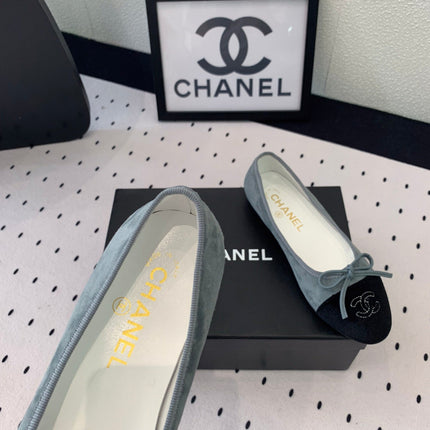 BALLET FLAT ICEBERG BLUE MIX BLACK VELVET