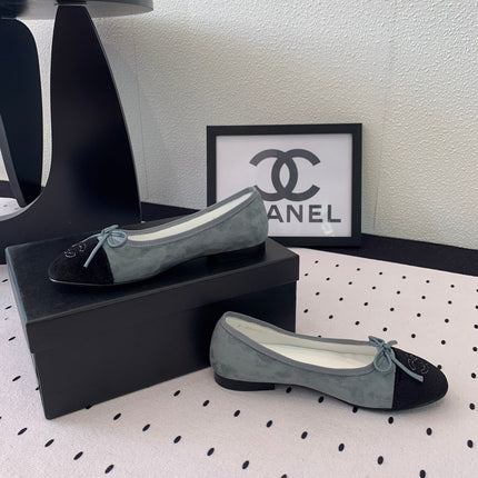 BALLET FLAT ICEBERG BLUE MIX BLACK VELVET