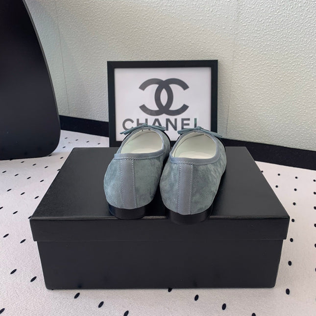 BALLET FLAT ICEBERG BLUE MIX BLACK VELVET