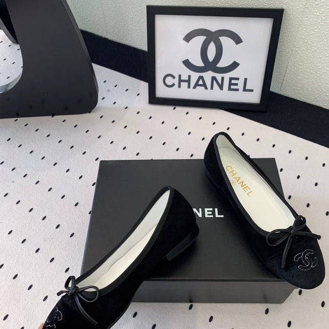 BALLET FLAT BLACK VELVET