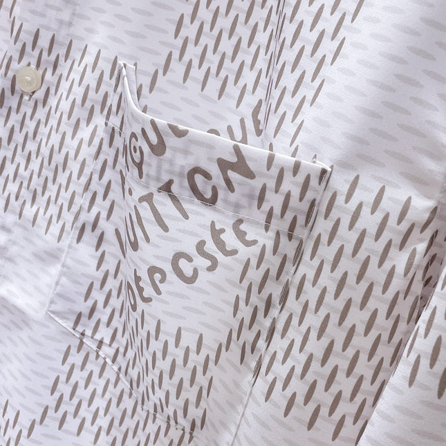 LV LONG-SLEEVED SHIRT IN WHITE DAMIER COTTON 238802