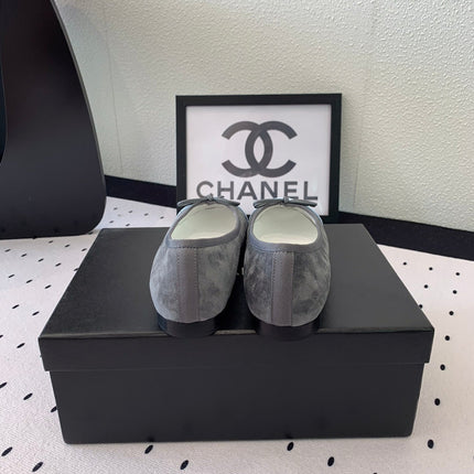 BALLET FLAT GREY MIX LIGHT BLUE VELVET