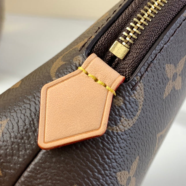 COSMETIC POUCH 22 IN BROWN MONOGRAM CANVAS