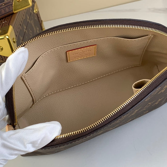COSMETIC POUCH 22 IN BROWN MONOGRAM CANVAS