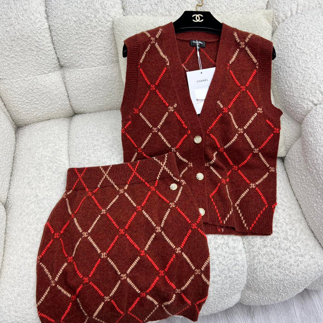 CHANEL 25S SET KNIT VEST STYLE 256
