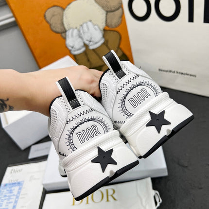 CD CHRONO SNEAKERS IN WHITE AND BLACK MESH