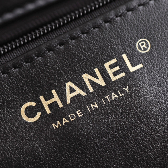 CHANEL 25S KELLY BAG 19 CM IN BLACK MIX WHITE TWEED WITH GOLD HARDWARE