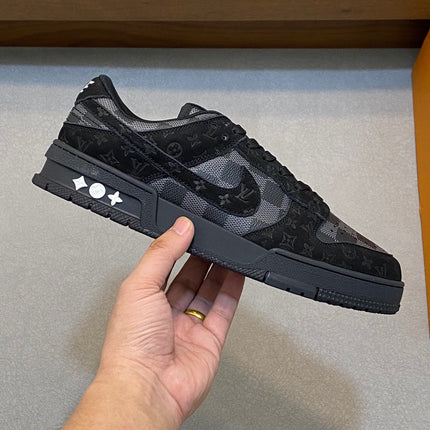 AIR TRAINER IN BLACK DAMIER CALFSKIN