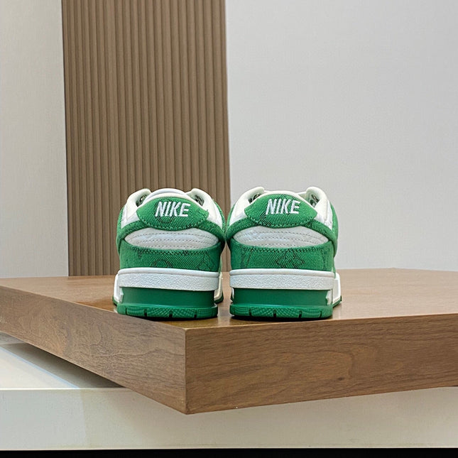 AIR TRAINER IN COOL GREEN MIX WHITE CALFSKIN