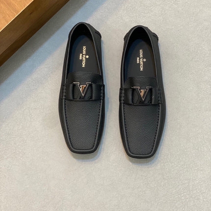 LV LOAFER IN BLACK WRINKLE CALFSKIN