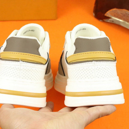 LV TRAINER SNEAKER IN WHITE MIX GREY MESH CALFSKIN