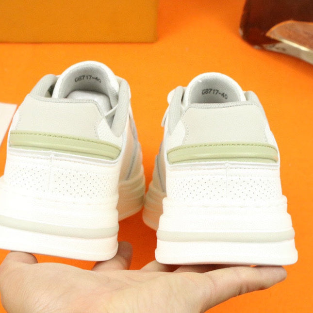 LV TRAINER SNEAKER IN WHITE MESH CALFSKIN