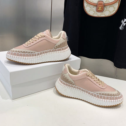 NAMA SNEAKER 5 CM IN LIGHT PINK CALFSKIN