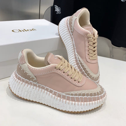 NAMA SNEAKER 5 CM IN LIGHT PINK CALFSKIN