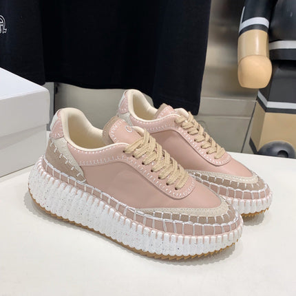 NAMA SNEAKER 5 CM IN LIGHT PINK CALFSKIN