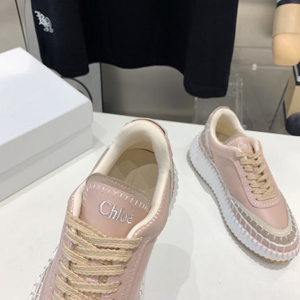 NAMA SNEAKER 5 CM IN LIGHT PINK CALFSKIN