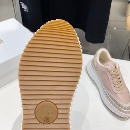 NAMA SNEAKER 5 CM IN LIGHT PINK CALFSKIN