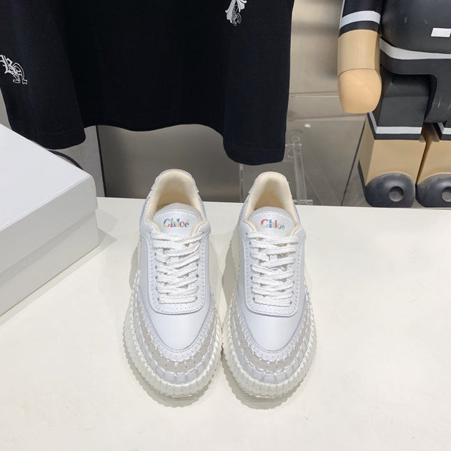 NAMA SNEAKER 5 CM IN WHITE CALFSKIN