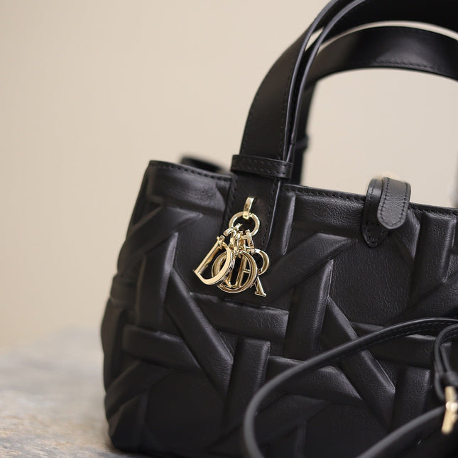 MINI TOUJOURS BAG 23 IN BLACK CANNAGE GRAPHIC CALFSKIN