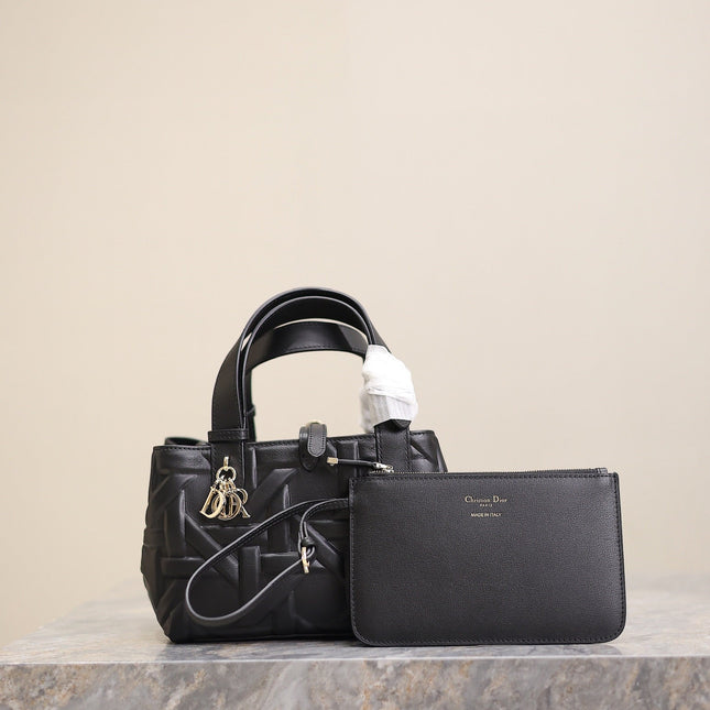 MINI TOUJOURS BAG 23 IN BLACK CANNAGE GRAPHIC CALFSKIN