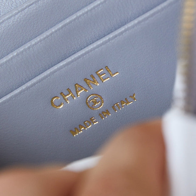 CHANEL 25S MINI VANITY BAG 16 CM IN GREY LAMBSKIN WITH CRYSTAL-EMBELLISHED CC LOGO