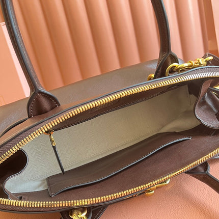 AVENTURE NAPPA BAG 33 IN CEDAR BROWN LAMBSKIN GOLD HARDWARE
