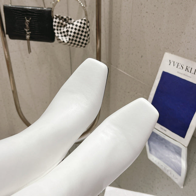 VLOGO THE BOLD EDITION ANKLE BOOT IN WHITE CALFSKIN 70MM