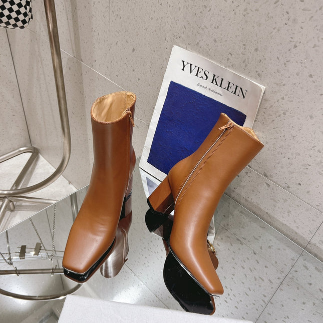 VLOGO THE BOLD EDITION ANKLE BOOT IN BRONZE BROWN CALFSKIN 70MM