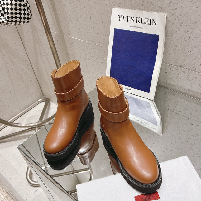 VLOGO LOCKER BRONZE BROWN CALFSKIN ANKLE BOOT 40MM