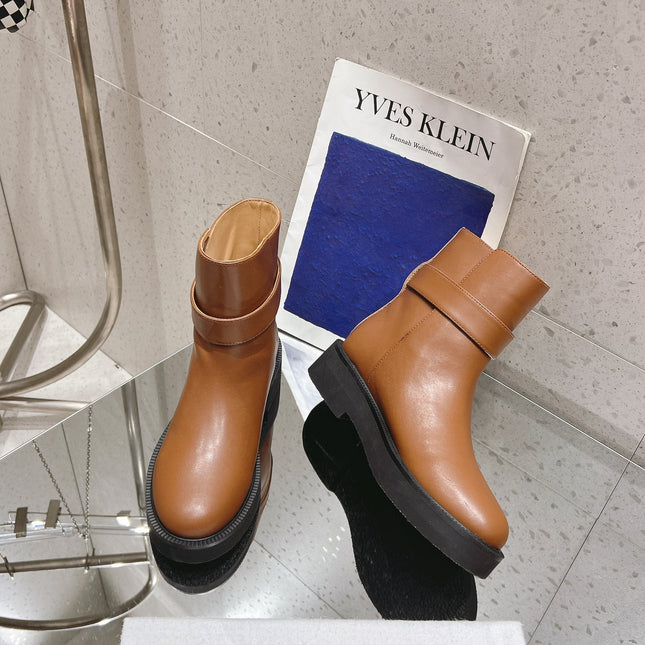 VLOGO LOCKER BRONZE BROWN CALFSKIN ANKLE BOOT 40MM