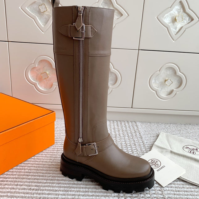 JAIME BOOT IN CEDAR BROWN CALFSKIN