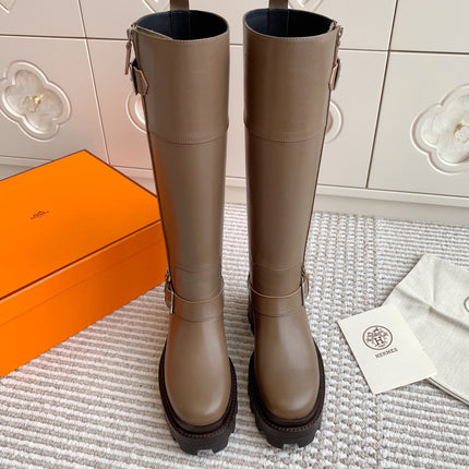 JAIME BOOT IN CEDAR BROWN CALFSKIN